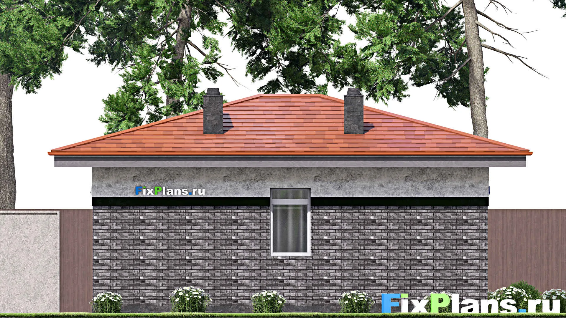 F-15047 - Проект бани 8 на 9, площадью 50 м² с комнатой отдыха и санузлом