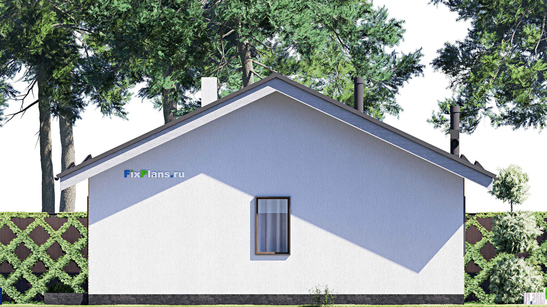 F-20375 - Проект одноэтажного дома 10 на 11, площадью 80 м² с 2 спальнями