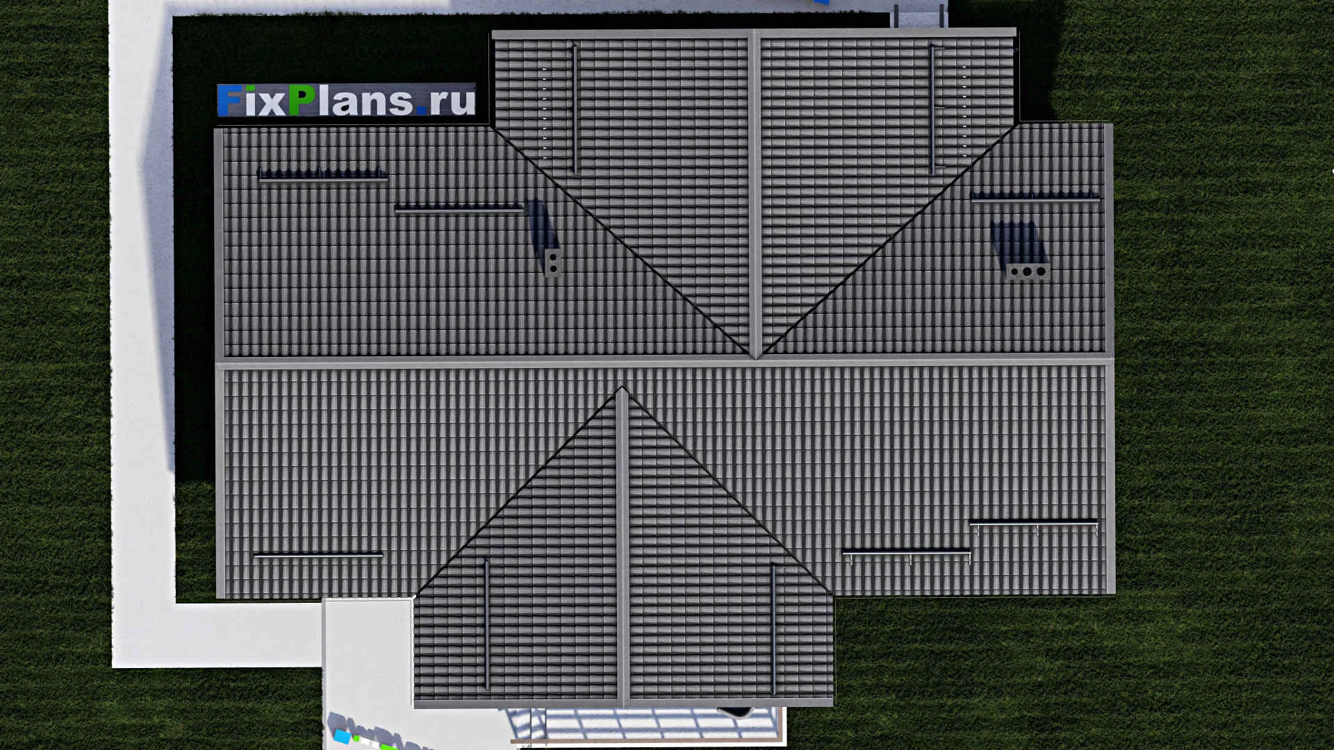 F-0512 - Проект одноэтажного дома 13 на 20, площадью 200 м² с террасой и 1 спальнями