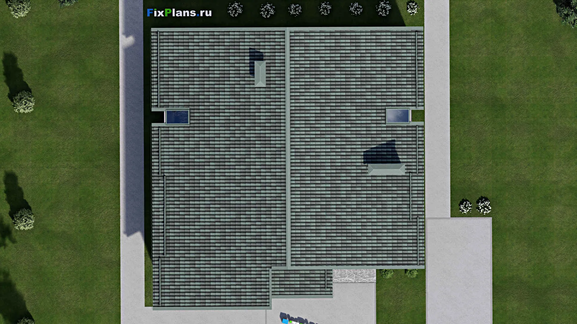 F-8891 - Проект дома с мансардой 16 на 17, площадью 300 м² с 5 спальнями