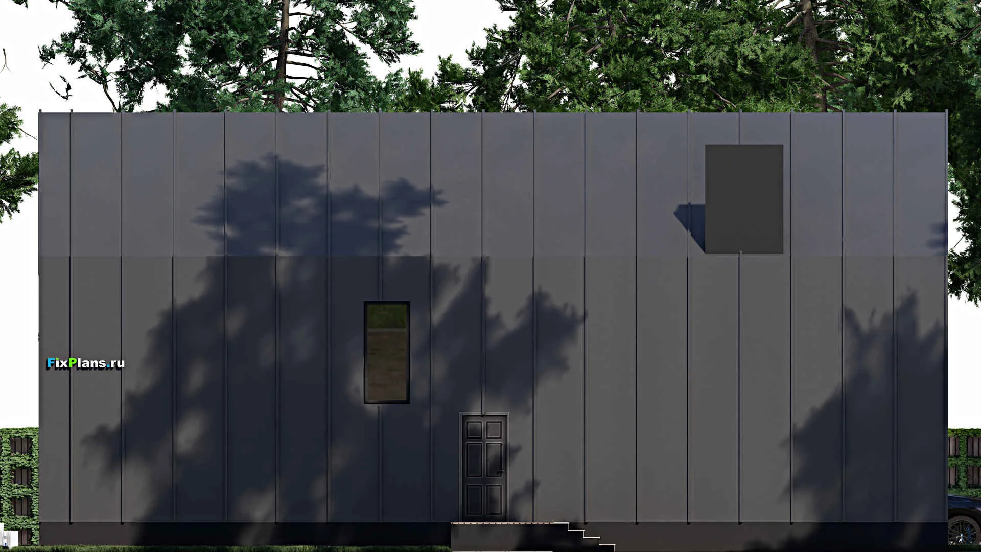 F-1538 - Проект дома с мансардой 8 на 18, площадью 230 м² с террасой, балконом и 4 спальнями